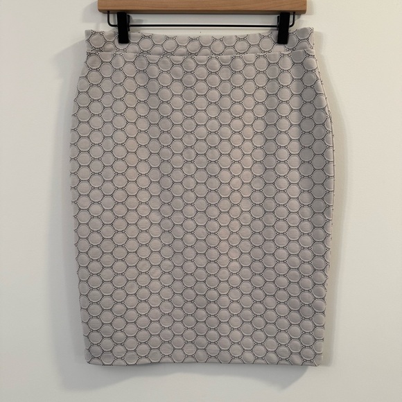 Women’s Leota Gray patterned Pencil Skirt Knee-Length Workwear size medium M - Picture 3 of 4